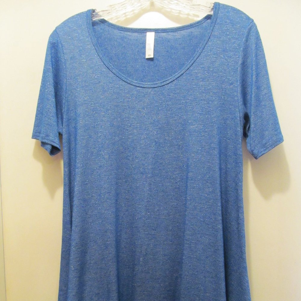 LuLaRoe Classic T Top Royal Blue Heathered Size XS